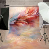 Aperturee - Aperturee Color Pretty Pastel Feather Fine Art Sweep Backdrop